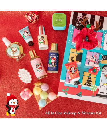 16 Pcs Advent Calendar 2025 Christmas Gifts for Women Mom - Luxury 2025 Gift Box for Christmas Bath and Body Gift for Sister Gift Baskets Set for New Year Gift Christmas Bath and Body Gift Set Strawberry Scents Christmas  - Buy Online on GoSupps.com