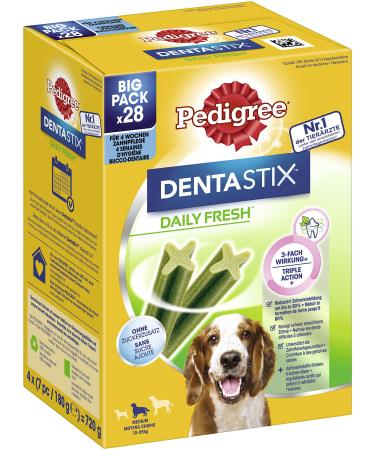 PEDIGREE Denta Stix Fresh Multipack for medium-sized dogs (10-25kg) 4x7 pieces 1 pack (1 x 720 g)