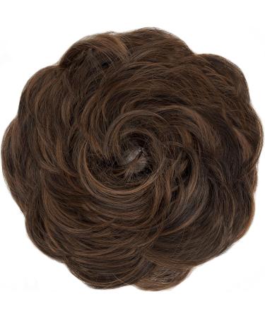 S-Noilite Thick Messy Bun Scrunchie Hair Piece - Dark Brown/Light Auburn Mix - Buy Online on GoSupps.com