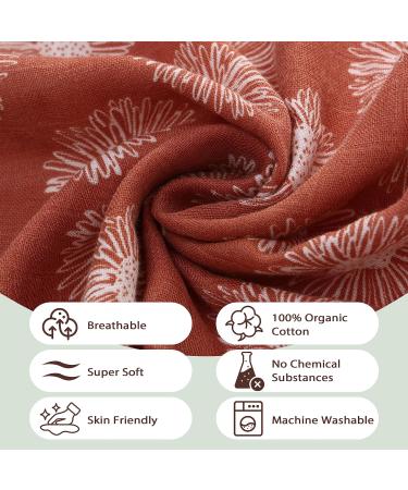 amo nenes Baby Swaddle Blanket 100% Bamboo Cotton | Large 110 x 150 cm | Soft & Breathable Muslin Wrap for Newborn Boys and Girls - Dandelion Print - Buy Online on GoSupps.com