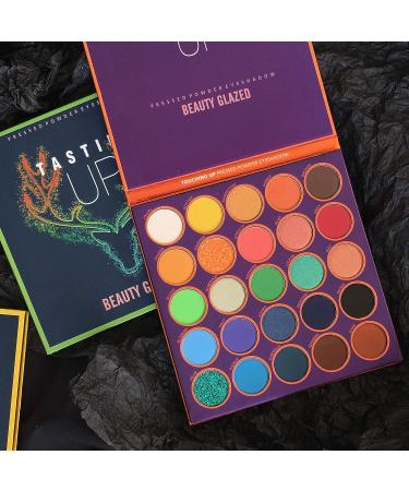 Beauty Glazed Touching Up Eyeshadow Palette - 25 Vibrant Colors, Mattes Metallic Shimmers, Long Lasting & Blendable - Cruelty-Free Makeup Palette - Buy Online on GoSupps.com