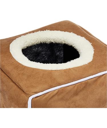 Petmaker Cat House Collection - Indoor Bed with Removable Foam Cushion - Dark Brown Cat Cave for Small Animals - Buy Online on GoSupps.com