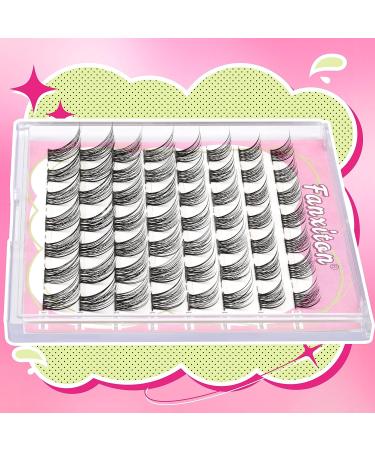 Cat Eye Cluster Lashes C Curl | 3D Natural Look DIY Eyelash Extensions - 56 Pcs Soft & Comfortable Individual Lashes (A2-10-16mix) - Buy Online on GoSupps.com