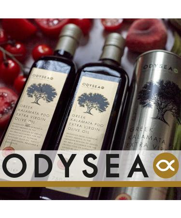 Odysea PDO Kalamata Extra Virgin Olive Oil 1L Glass Bottle - Premium Quality Greek Olive Oil - Buy Online on GoSupps.com