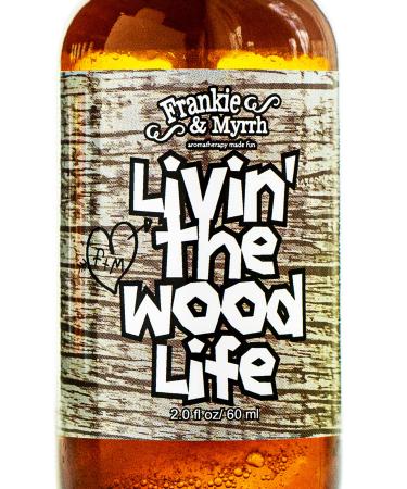 Livin' The Wood Life | Patchouli, Vanilla, Cedar Natural Perfume/ Cologne | Essential Oil Spray for Relaxation, Stress, and Meditation | 100% Pure Oils Aromatherapy Mist