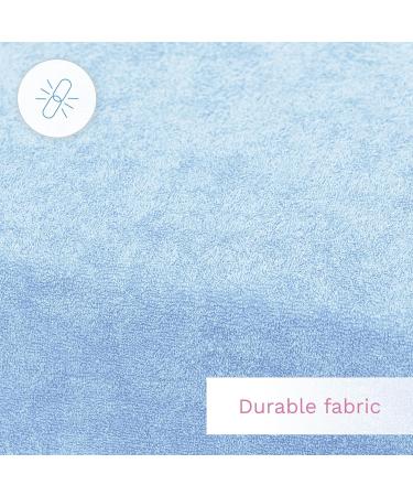 Blue Terry Cover Baby Changing Mat | 80x50 cm Nappy Changer with Raised Edges - Buy Online on GoSupps.com