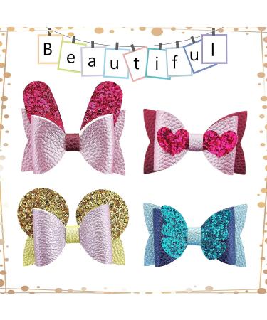 AOUXSEEM Faux Leather Hair Bow DIY Kit - 20 Sets | Pre-Cut Pieces & Clips for Fashionable Hair Accessories - Buy Online on GoSupps.com