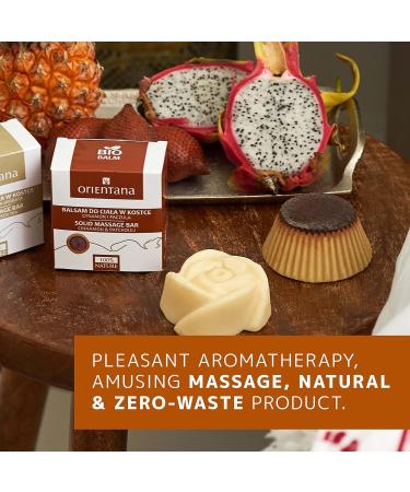 Orientana Solid Massage Oil - 100% Natural & Vegan | Zero Waste Cinnamon & Patchouli | Anti-Cellulite Benefits | 60g - Buy Online on GoSupps.com