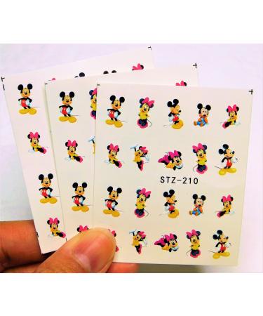 Yellow Dress Minnie Mouse Nail Decal Mickey Mouse Water transfer Disney Nail Art 2018