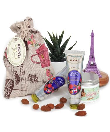 Beauty Set Douce for Women | Shea Butter & Sweet Almond Hand Creams 50ml | Wellness Gift Set in Jute Bag - Air dAttan Fragrance - Buy Online on GoSupps.com