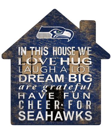 Fan Creations NFL Seattle Seahawks Unisex Seattle Seahawks House Sign, Team Color, 12 inch