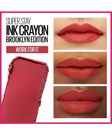 Maybelline Super Stay Ink Crayon Matte Lipstick in Work for It | Longwear Makeup, 0.04 oz - Buy Online on GoSupps.com