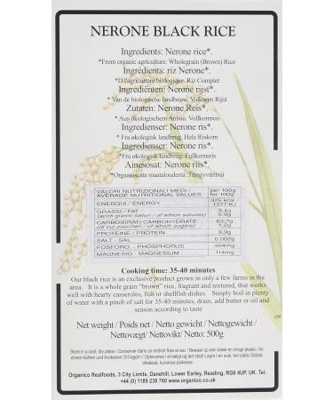 Organico Nerone Black Wholegrain Rice 500g - Premium Italian Rice - Buy Online on GoSupps.com