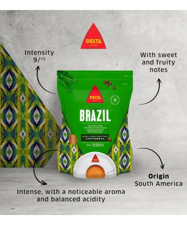 Delta Ground Roasted Coffee from BRAZIL for Espresso Machine or Bag 220g - Buy Online on GoSupps.com