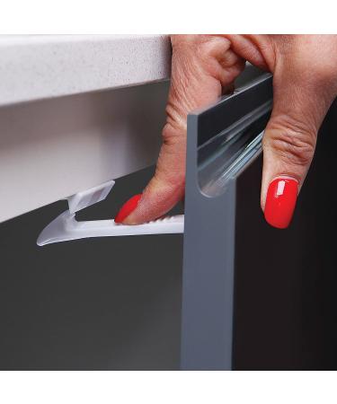 Dreambaby Adhesive Safety Latches - White - 4 Count | Childproof Cabinets & Drawers - Buy Online on GoSupps.com