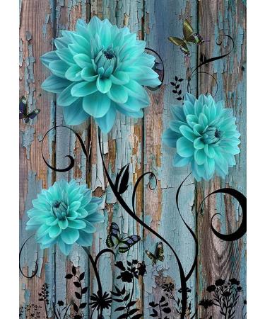 DAICHEL Cross Stitch Kits for Adults - Stamped Crossstitching Kits Preprinted 11 Count Cross-Stitch Kit for Beginner 11CT Prestamped Easy Pattern Needlepoint Kits Crafts for Decor 11.8x15.7inch Flower