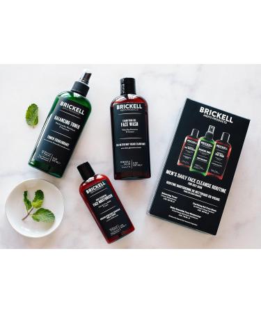 Brickell Men's Daily Face Cleanse Routine for Oily Skin | Alcohol-Free Toner Gel Facial Wash & Moisturizer | Natural & Organic Skincare - Buy Online on GoSupps.com