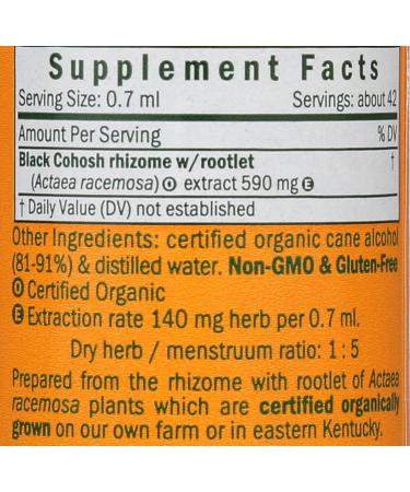 Herb Pharm Organic Black Cohosh Extract 1 Fz - Buy Online on GoSupps.com