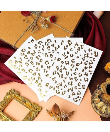 12 Sheet Cheetah Temporary Tattoo Set - Gold Leopard Print Face Stickers for Women's Accessories & D cor - Buy Online on GoSupps.com