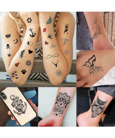 COKTAK 66 Sheets Small Black Animals Temporary Tattoos for Women Men Kids - Halloween Tattoo Stickers for Finger, Arm, Moon Space - Fake Tattoos for Adults Teens and Kids - Buy Online on GoSupps.com