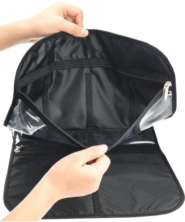 Freegrace Premium Hanging Toiletry Travel Bag - Large Black Organizer for Cosmetics, Jewelry, and Accessories - Buy Online on GoSupps.com