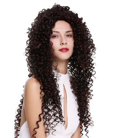 Buy Wig Me Up DW2315-2T33 Women's Long Curly Afro Caribbean Style Wig - Mahogany Brown Mix | International Shipping - Buy Online on GoSupps.com