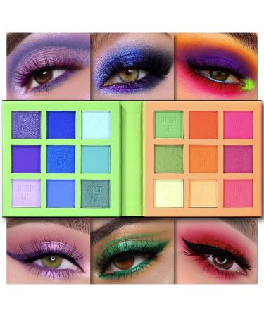 Shop Neonme Eyeshadow Palette | 18 Fluorescent Colors for Vibrant Eye Makeup - Glitter Matte & Shimmer - Buy Online on GoSupps.com