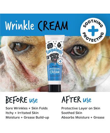 BUGALUGS Wrinkle paste for Bulldogs French Bulldogs wrinkly dogs & cats. For itchy wrinkle folds tear stains & tail pockets anti-itch & itchy dog skin relief. Great itch remedies for dogs 75g - Buy Online on GoSupps.com