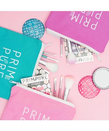 Prim and Pure Kids Makeup Gift Set - Fairy Purple Stencil Bioglitter Eyeshadow Lip Gloss Cosmetic Bag & Brush Accessories | Perfect Gift for Little Beauties - Buy Online on GoSupps.com