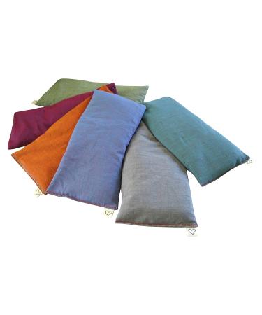 Scented Lavender Flax Seed Eye Pillow - 4 x 8.5 inches - Soft Cotton - Calming Green Moss Color - Buy Online on GoSupps.com