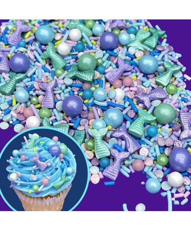 Mermaid Sprinkles 4 oz - Purple and Teal Cupcake & Cake Sprinkles by Manvscakes - Buy Online on GoSupps.com