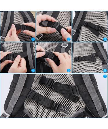 Adjustable Backpack Chest Straps - 2-Piece Set with S-Ring Lock & Zipper Tags for Hiking Climbing & Jogging - Buy Online on GoSupps.com