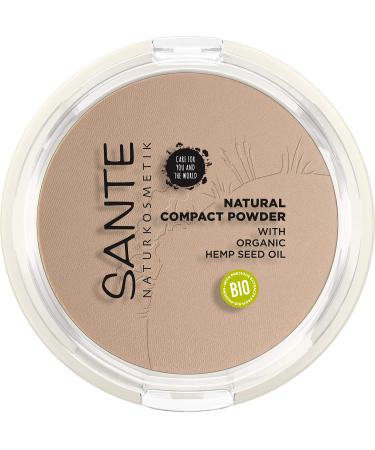 Sante natural cosmetics natural compact powder 02 neutral beige ideal for light to medium skin tones matt and fixed long-lasting for a natural glow with organic hemp seed oil vegan 9g 02 neutral beige 9 g (1 Pack) - Buy Online on GoSupps.com