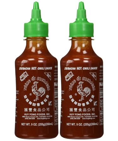 Huy Fong, Sriracha Hot Chili Sauce, 9 Ounce Bottle (2 Pack)