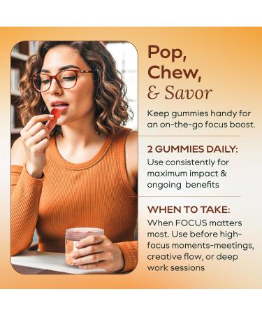 Lions Mane Mushroom Gummies for Focus and Memory - 500mg Fruiting Body Extract - Cognitive Support and Brain Health Supplements for Adults and Kids - Vegan Gluten-Free - Canyon Cooler - 30 Servings - Buy Online on GoSupps.com