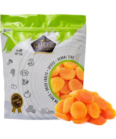 Cerez Pazari Dried Apricots Turkish Extra Jumbo Size 1.5 lbs in Resealable Bag- Premium Quality, Dehydrated, No Sugar Added, Non-GMO, Gluten Free, Healthy Snack for Kids & Adults, Good Source of Vitamin E and Potassium