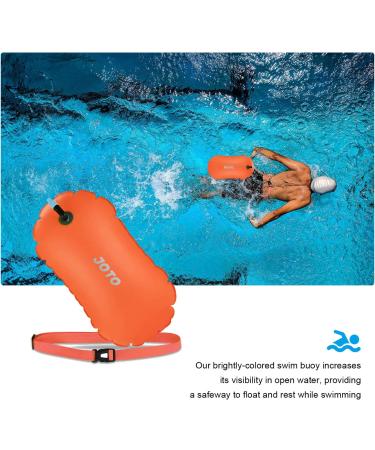 2 Pack JOTO Swim Buoy Float - Safety Float with Adjustable Belt for Open Water Swimming - Ideal for Triathletes, Kayaking, Snorkeling - Small Orange/Neon Yellow - Buy Online on GoSupps.com