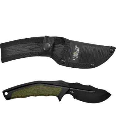 Camillus 19287 HT-8.5 Hunting Knife - 8.9cm Aus-8 Steel Blade with Ballistic Nylon Sheath | Durable GFN/TPE Handle | Black/Green | International Shipping Available - Buy Online on GoSupps.com