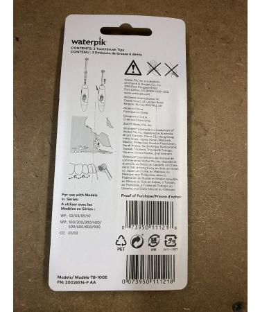 Waterpik Dental Water Jet Toothbrush Replacement Tips (Pack of 2)