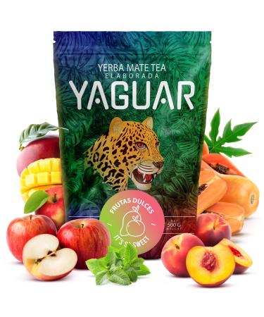 Yaguar Frutas Dulces Argentina Yerba Mate 500 g Lots of Vitamins Minerals Antioxidants Supports Metabolism Native Product