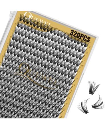 Eyelashes individually quew 320stck individual eyelashes for eyes make-up 40d 0.07 c curl mix 12-18mm artificial eyelashes DIY cluster eyelash individual lashes lashes eyelash bush reusable (40d-c-12-18) 1 piece (1 Pack) 40d 0.07c mix 12-18mm