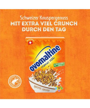 Wander AG Ovomaltine Crunchy Muesli chocolate crunchy muesli with unique mix of breakfast cereals and Ovomaltine with valuable vitamins fiber and minerals 1 x 450 g - Buy Online on GoSupps.com