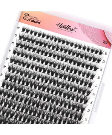 Buy Lashes Clusters 9-16mm C/D Curl Faux Mink - Soft Eyelash Extensions for DIY | Happy Heartbeat - Buy Online on GoSupps.com
