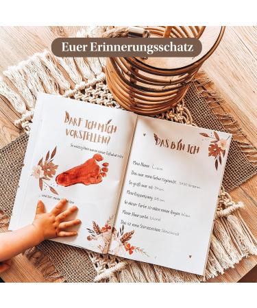 Eulentaler Baby Diary (Boho) | 1st Year Memory Book | Educator-Designed A4 Album for Cherished Moments - Buy Online on GoSupps.com