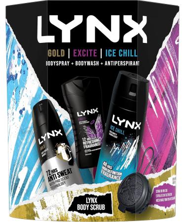 LYNX All Stars Trio & Body Scrub Gift Set body wash body spray & anti-perspirant perfect for his daily routine 3 piece - Buy Online on GoSupps.com