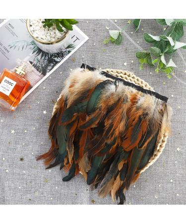 HaiMay 4.5 Yards Rooster Feathers Fringe Trim Ribbon for Crafts and Costumes - 5-7 Inch Width - Buy Online on GoSupps.com