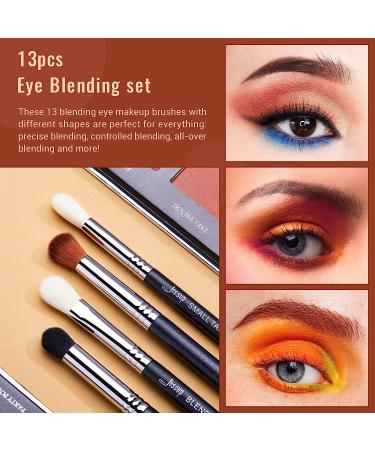 Jessup Professional Eyeshadow Blending Brush Set - 13pcs Synthetic Makeup Brushes | Premium Black T338 B Collection - Buy Online on GoSupps.com