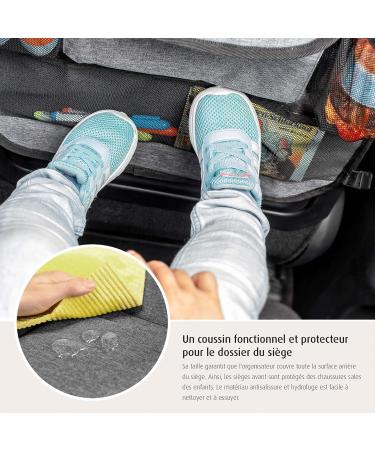 Reer Car Seat Organizer Travelkid with Tablet Compartment - Dirt-Repellent & Multi-Bag Design for All Car Seats - Gray - Buy Online on GoSupps.com