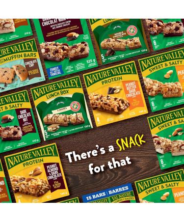 NATURE VALLEY FAMILY PACK SIZE Peanut Chewy Nut Granola Bars Pack of 15 Bars Made with Whole Grains No Artificial Colours No Artificial Flavours Loaded with Roasted Peanut 525 Grams Package - Buy Online on GoSupps.com