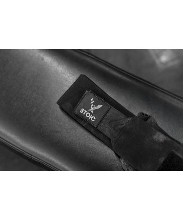 STOIC Wrist Wraps for Weightlifting & Powerlifting | Professional Quality Cross Training Gear - Medium Stiff Black - Ideal for Men & Women - Buy Online on GoSupps.com